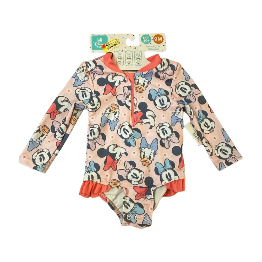 Disney Minnie Mouse Pink and‎ Blue Swimsuit